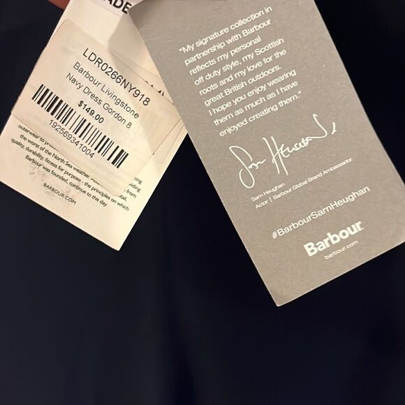 NWT Barbour x Sam Heughan navy dress - Picture 3 of 7
